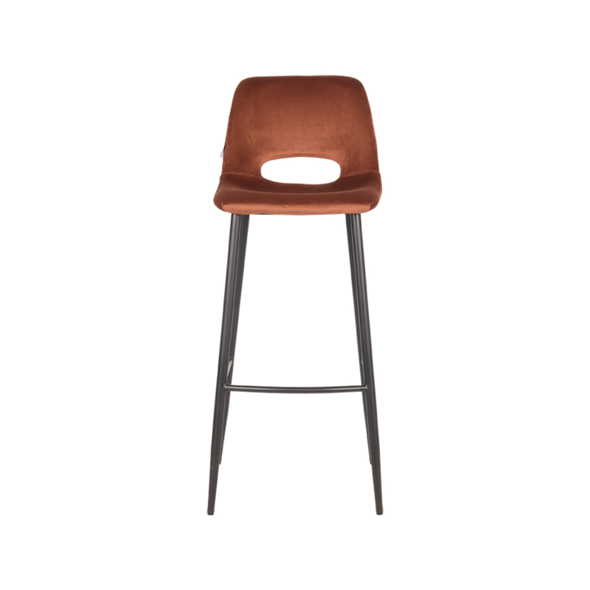 LABEL51 Barkruk Josh - Fluweel - Zithoogte 78